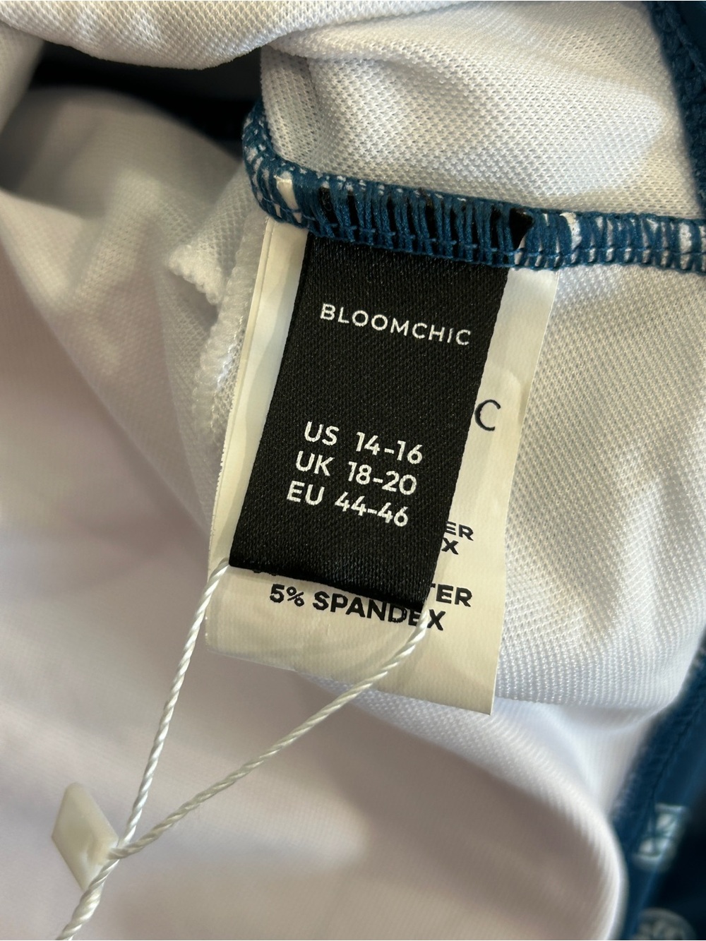 NWT BloomChic Boho Print Waist-Tie Surplice Neck Swim Dress Size 14-16 - Picture 7 of 10